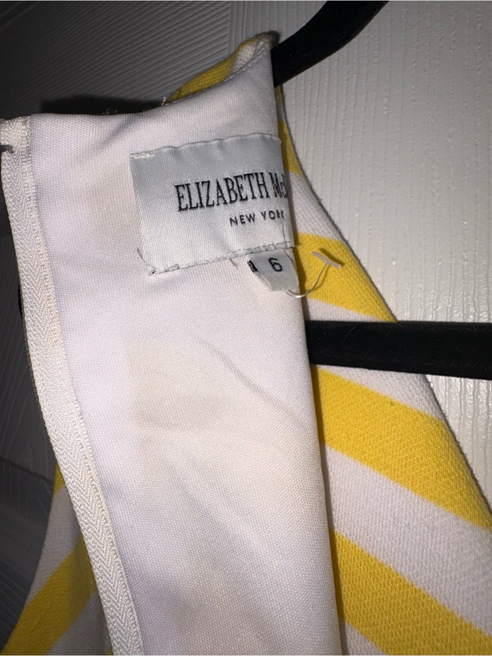 Elizabeth McKay Yellow and White Chevron Fit-and-Flare Dress - Picture 12 of 14